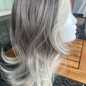 Blond Topper with Gray Undertones
